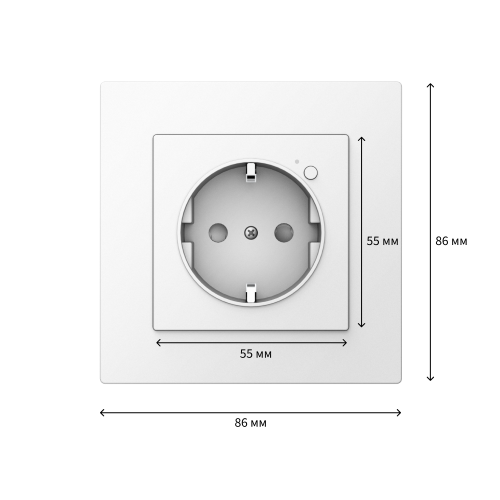 Умная встраиваемая Zigbee розетка